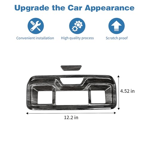 PDKLIN for Silverado Rear Air AC Vent Cover Trim Panel Compatible with Chevy Silverado GMC Sierra 2022+ Black Wood Grain Interior Accessories by PDKLIN - Used condition - Image 4