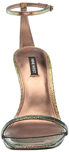 Nine West Women's Yess Heeled Sandal, Bronze Glitter 751, 9.5 #TOP1