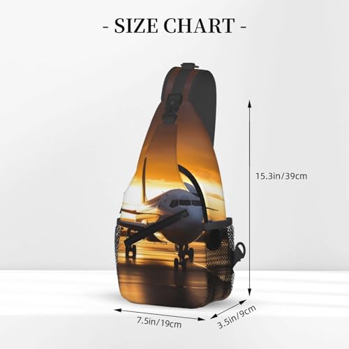Bolso cruzado casual negro para viaje y senderismo miniatura 3