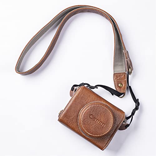 Funda de piel auténtica para Canon G7 X con correa - Fernando Cortés