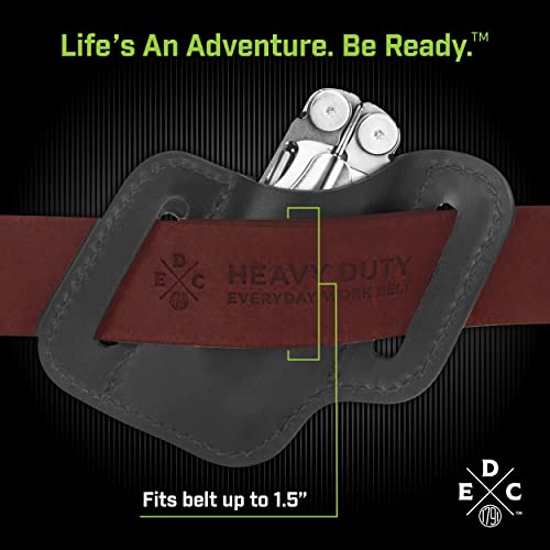 1791 Edc Multitool Sheath, Leather Case Pouch For Belts - Compatible With Full Size Leatherman, Gerber, Sog And Similar Sized Multitools - Canted, Easy Slide, Black #TOP2