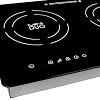 True Induction MD-2B 20 inch Built-in Mini Duo Induction Glass-Ceramic Cooktop, 1750W, UL858 Certified