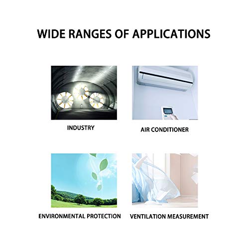 NEWTRY Digital Anemometer Thermosensitive Wind Speed Meter Sensor Portable Wind Gauges Air Flow Velocity Thermometer for Measuring Wind Speed Temperature Volume with Backlight DT8880