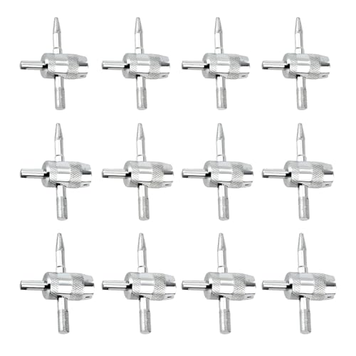 Image of BOXOB 12pcs 4-Way Tyre Valve Stem Core Removal Tool, 4 in 1 Multifunctional Tire Valve Core Remover Tire Stem Puller for Bicycle Bike Automobile Car