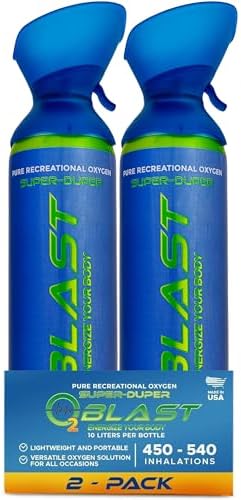 O2 Blast Portable Oxygen Tank - Canned air inhaler with 99.99% pu...