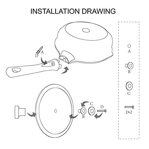 Vinchef Nonstick Skillet With Lid, 11In/5Qt Aluminum Deep Frying Pan With Lid And Heat Indicator, Anti Scratch And Anti Stain Deep Saute Pan, Induction Compatible #TOP6
