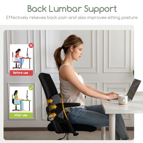 HIGOGOGO Tufted Corduroy Lumbar Support Pillow for Recliner Chair/Accent Chair/Couch/Office Chair, Back Support Cushion for Elderly, Recliner Cushions for Back Rest, Pain Relief, Reading, Dark Grey by HIGOGOGO - Image 8