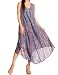 Sakkas Kara Long Draped Sleeveless Marbled Caftan Dress/Cover Up