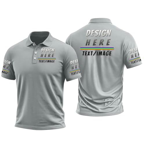 Polo Personalizado Hombre Mujer Camiseta Polos Personalizados con Logo Foto Text,Golf Casual Club Verano Transpirable Deportes Camiseta para Empresas Al por Trabajo S-3Xl