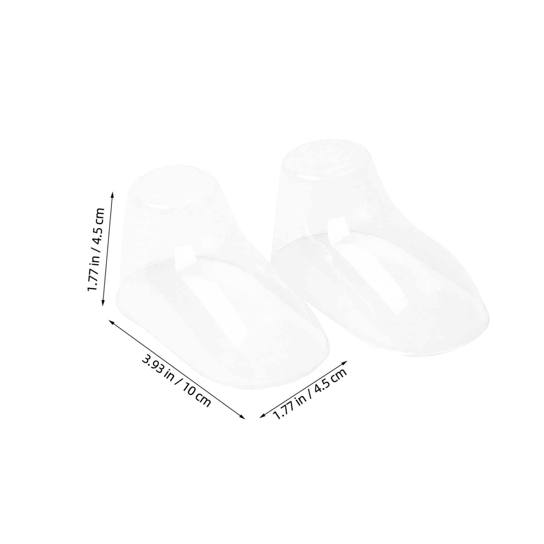 100 Stück Kunststoff Babyfüße Schuhhalter Transparente Babysocken Display Ständer Strapazierfähige Fußmodelle für Kleinkindschuhe und Socken Präsentation