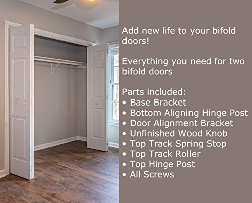 Harrier Hardware Bifold Door Hardware Repair & Replacement Kit, 2-Door Set