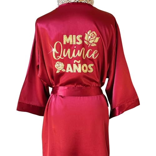 Joyma Belle Gifts Personalized Quinceañera Satin Robe cover