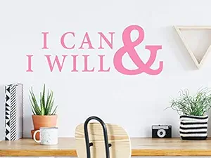 Gadgets Wrap Office Wall Stickers I Can and I Will Motivational Quote Vinyl Wall Decals