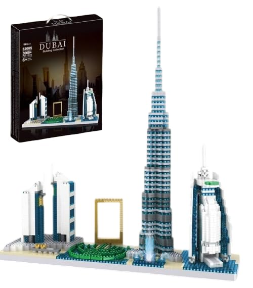 Image of Bestie toys Skylines Series Dubai Skyline Micro Building Blocks Set for Adult and Children Age of 14+ Assembly Construction 3D Toy Present Kit 3000+ pcs