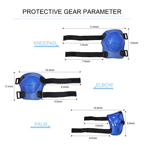 Helmets for Kid Sports Safety Protective Gear Set with Knee Pads/ Elbow Pads / Wrist Guard for 3-8 Years Toddler Bicycle Skateboard Skating Scooter Cycling Riding - Thumbnail 7