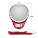 Food Scale, NUTRI FIT Kitchen Scales Digital Weight Grams and Ounces Large Stainless Steel Platform for Baking Cooking Weight Loss, High Accuracy Bread Coffee Scale, 1g Increment Tare Function, Red