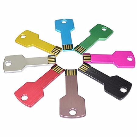 Zyka Metal Key Model USB2.0 Flash Drive Pen Drive 8GB (Random Colors)