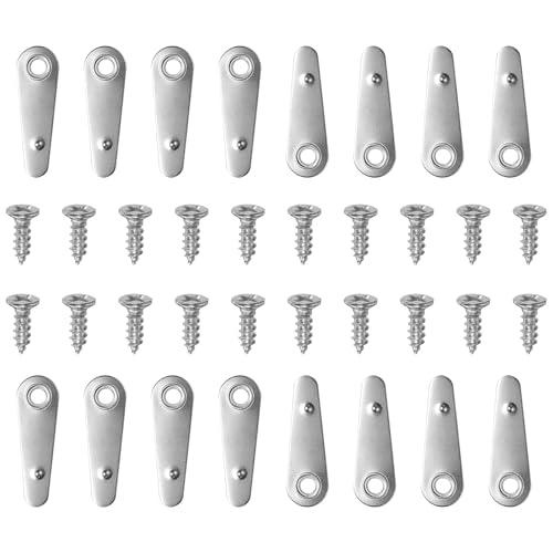 Image of HARFINGTON 100Pcs Picture Frame Backing Hardware Clips with 100Pcs Screws Photo Frame Turn Button Fasteners Picture Frame Backing Clips for Craft Hanging Picture Drawing, Silver