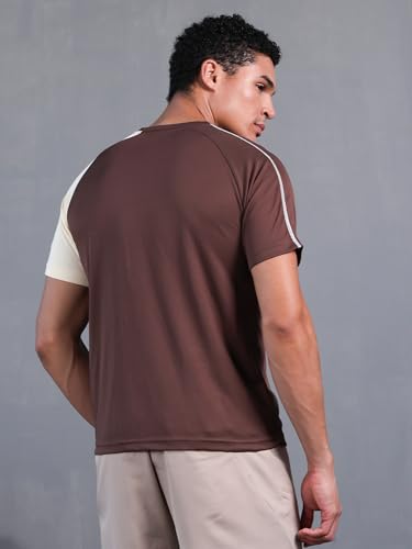 Image of CHKOKKO Gym Tshirt for Men Workout Regular Fit Sports Activewear Man Tshirts with Round Crew Neck and Half Sleeves for Yoga Running&Outdoor Activities