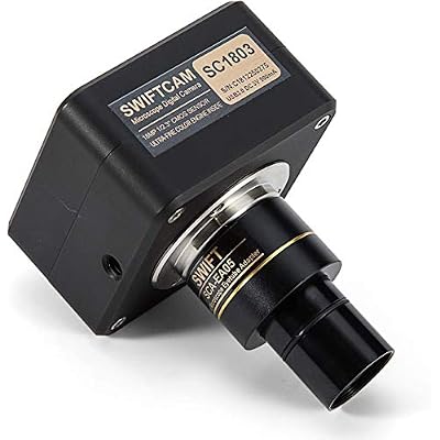 Swiftcam 18 Megapixel Camera for Microscopes, with Reduction Lens, Calibration Kit, Eyetube Adapters, and USB 3.0 Cable, Compatible with Windows/Mac/Linux