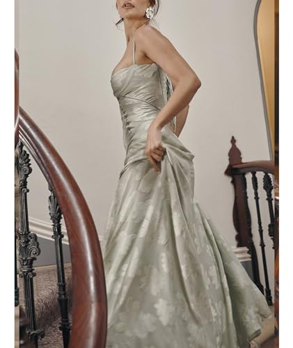 Image of ECDAHICC Women's Summer Boho Cowl Neck Floral Cocktail Party Maxi Dresses High Waist Ruffled Beach Sundress