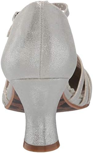 Bettie Page Women's Vintage Style Pump, Silver, 9 | Image 2