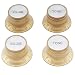 Musiclily Metric Size Plastic Top Hat style 2 Volume and 2 Tone Speed Control Knobs Set for Gibson Les Paul Electric Guitar Replacement, Gold