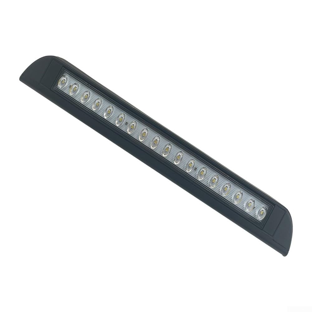 Luce per veranda per camper e camper, 18 LED, compatibile con sistemi da 12 V 24 V, IP67, impermeabile, materiali ABS per uso esterno (nero)