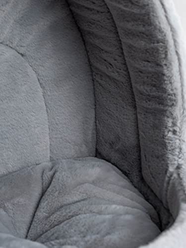 TrendPet LunaHome Kuschelhöhle für Hunde und Katzen und grau und beige (Grau)