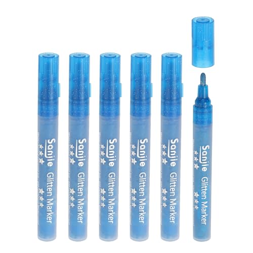 Marqueurs métalliques PATIKIL bleu ciel : écriture sans bavure sur papier noir