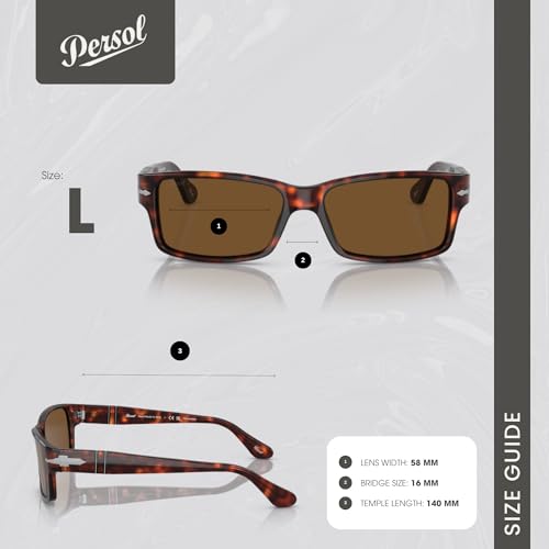 Persol PO2803S Rectangle Sunglasses for Men +BUNDLE with ACCESSORY EYEWEAR KIT4