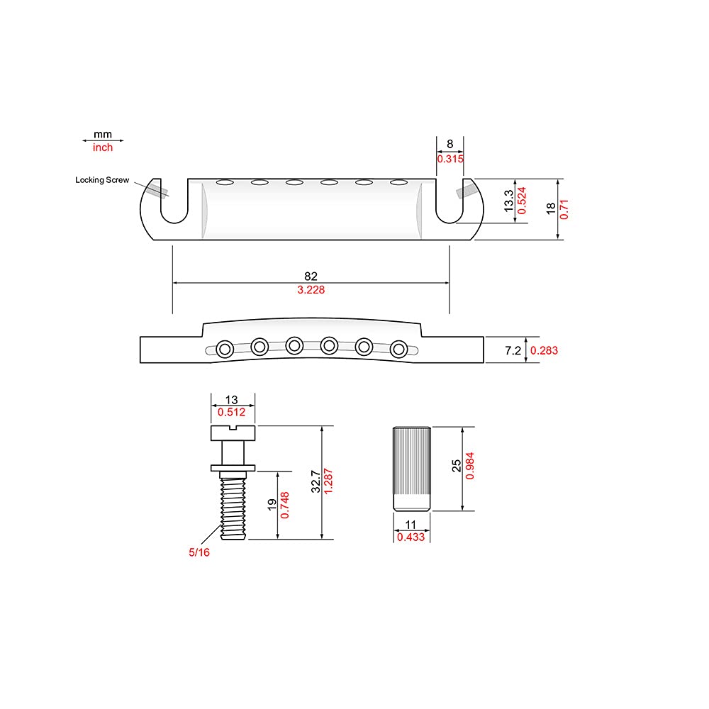 Tone Pros Bridge Parts (T1ZS-G)