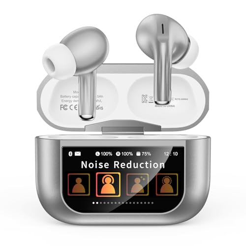 Bucephalus Wireless Earbuds, Bluetooth 5.4 Ear Buds, ENC Noise Cancelling Headphones with 48H Playtime, Bass Stereo Sound, Compatible with iPhone Air/17/16/15/14/Android, Pad - Space Gray
