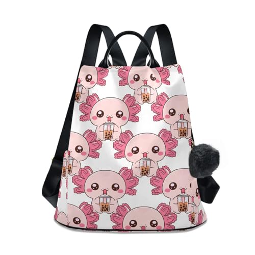 Thé rose Axolotls Beige mignon : infuseur et tasse de thé design