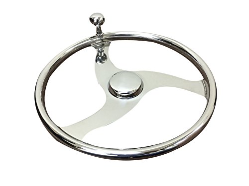 Marine Boat 3 Spoke Stainless Steel Sports Steering Wheel Turning Knob 13 1/2" #TOP4