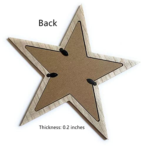 Givemojo 10X10 Star Shaped Wooden Photo Frame - Decorating Craft Frame With Star Shape #TOP4