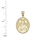 Claddagh Gold - Solid 14k Yellow Gold Saint Jude Thaddeus Protect Us Oval Pendant