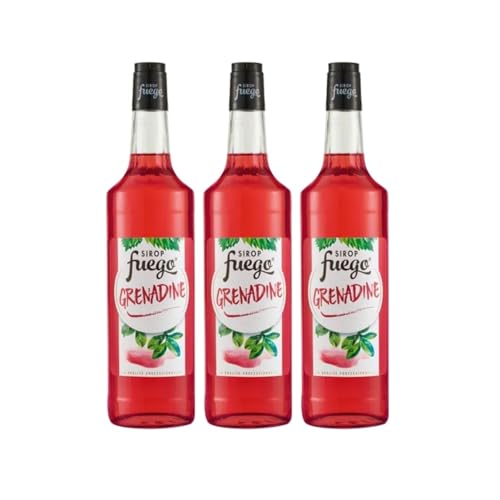 Sirop Fuego Grenadine 3x1L pour boissons rafraîchissantes et cocktails maison en grand format