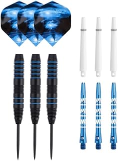 1001jouetsfr Pro Cyclone - Juego de 3 dardos (punta de acero, 22 g), color azul