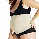 Belly Bandit Belly Boost Maternity Support Band - Ultra-Soft Pregnancy Abdominal Band w/Breathable Knit - Comfortable Discreet Stretch Support for Growing Bellies & Lower Back Relief - Nude, Medium