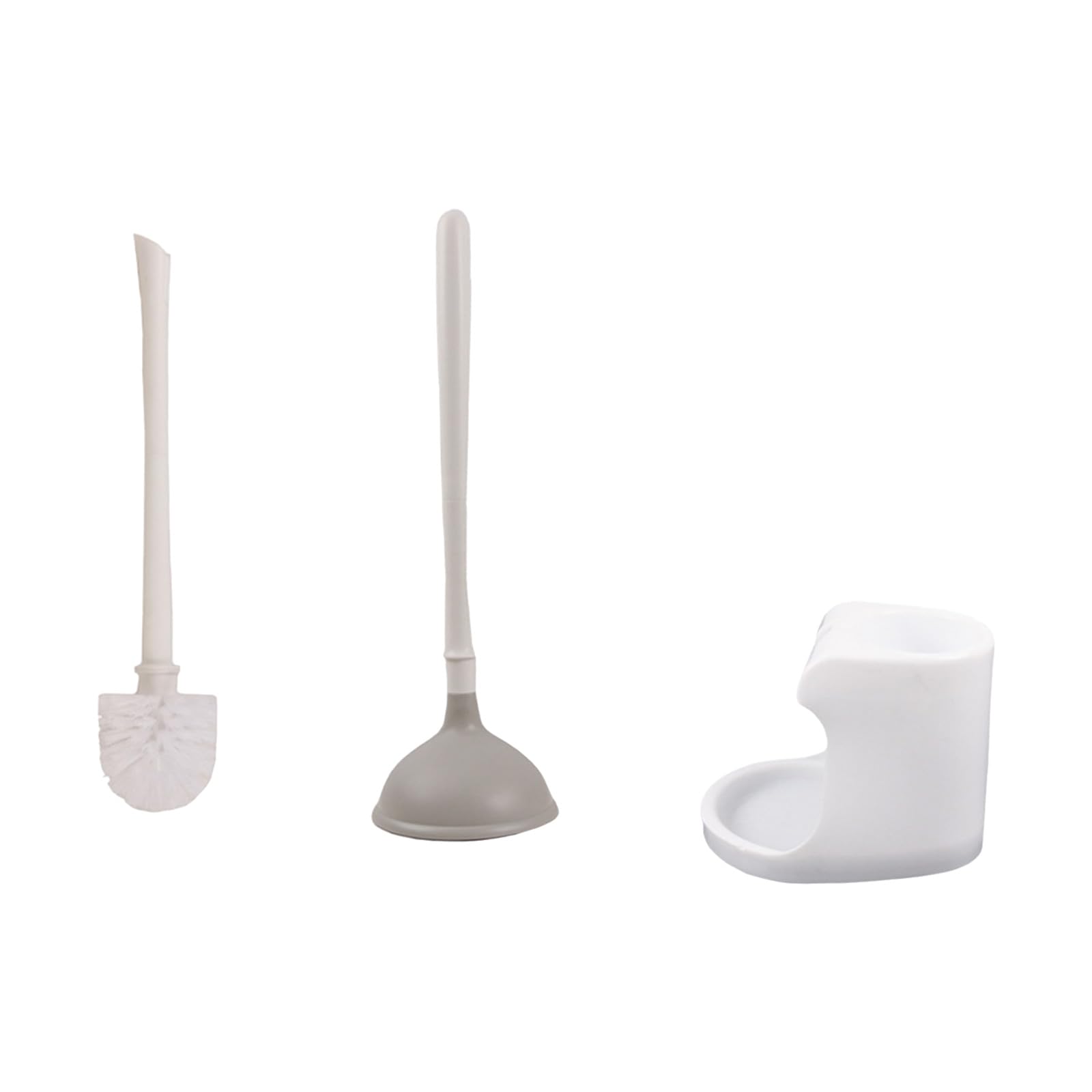 Nonslip Toilet Cleaning Tool Set with Detachable Brush Head and Powerful Plunger Nonslip Toilet Cleaner