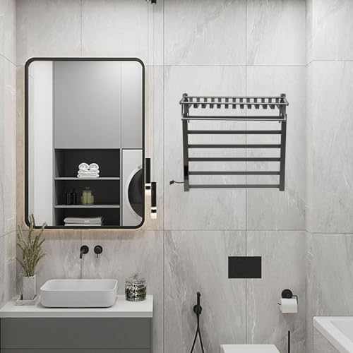 Chauffe-serviettes électrique mural design avec minuterie LED