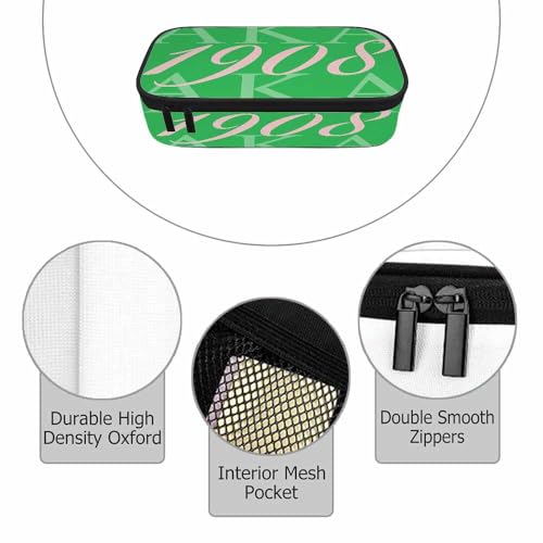 Image of Green Aka 1908 Pencil Case Organizer Hip Hop Style Funny Stationery Box Makeup Colleague School Supply for Adults Boy Girl
