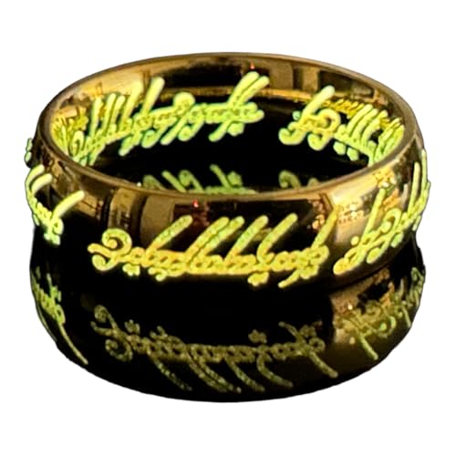 Bague elfique magique phosphorescente avec pochette cadeau pour fan de trilogie