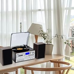 Jorlai Platine Tout-en-Un avec Haut-Parleur stéréo Externe, Lecteur de Disque Bluetooth 3 Vitesses avec Lecture CD/Cassette, Radio AM/FM, Codage USB/SD, entrée Aux-in/RCA Line-Out - Les Beatles, Paul McCartney, John Lennon, RIngo Starr, George Harrison Jorlai Platine Tout-en-Un avec Haut-Parleur stéréo Externe, Lecteur de Disque Bluetooth 3 Vitesses avec Lecture CD/Cassette, Radio AM/FM, Codage USB/SD, entrée Aux-in/RCA Line-Out – Image 7
