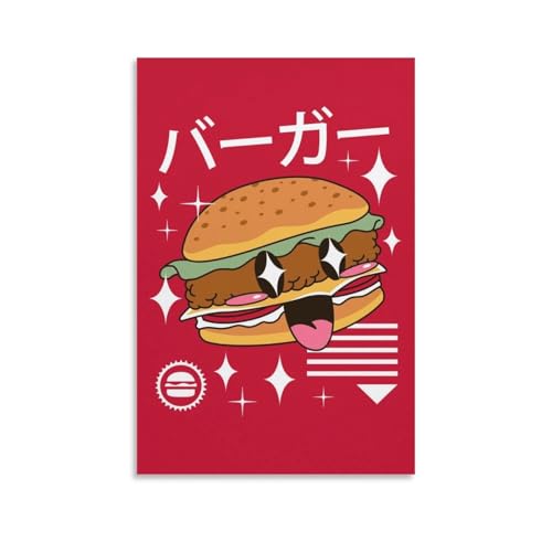 G gA[g Cg Kawaii Burger 킢 |X^[  LoXEH[A[g 16x24inch(40x60cm)