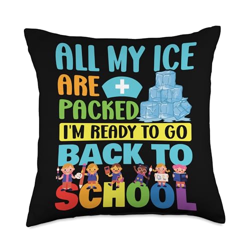 Funny School Nurse School Health Aide Throw Pillow