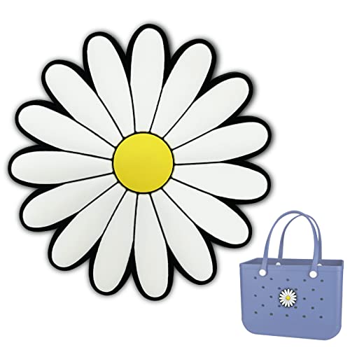 TOYORK Bag Charms for Bogg Bag Accessories,Decoration Charm for Bog Bag Original Models Rubber Beach Tote (Daisy)