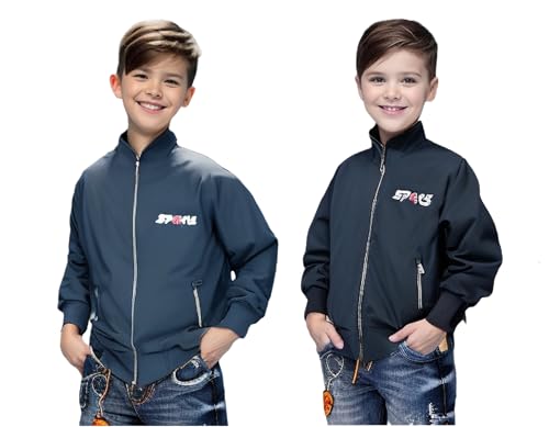 Image of HRKK Kids Windcheaters Solid Polyester Blend Jackets for Boys and Girls |