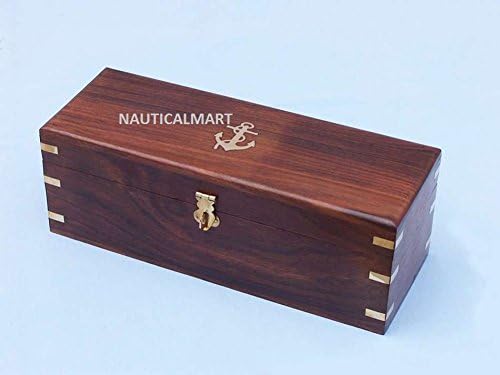 NAUTICALMART Deluxe Class Chrome ADMIRAL'S Spyglass Telescope 27" W/Rose Wood Box